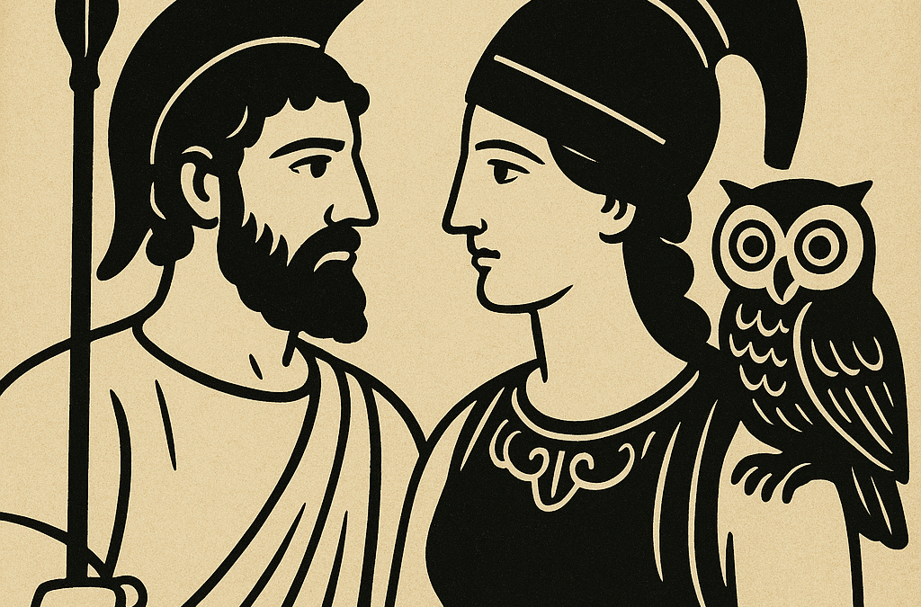Ulises, atenea y el buho